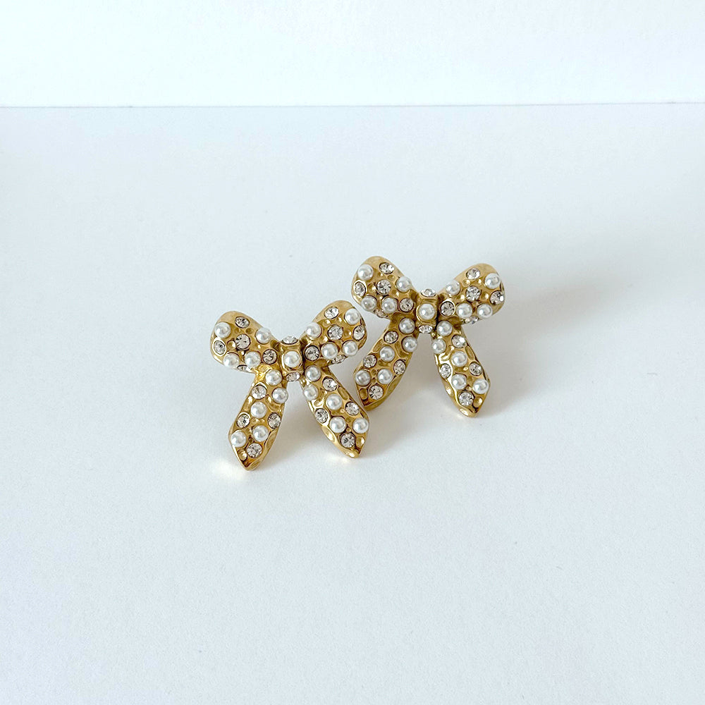 Bow Pearl Earrings