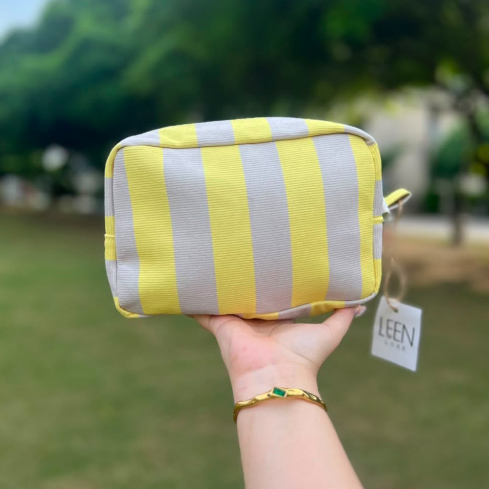 Candy Stripe Pouch (Yellow)