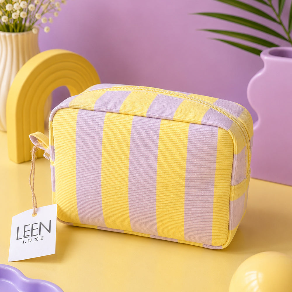 Candy Stripe Pouch (Yellow)