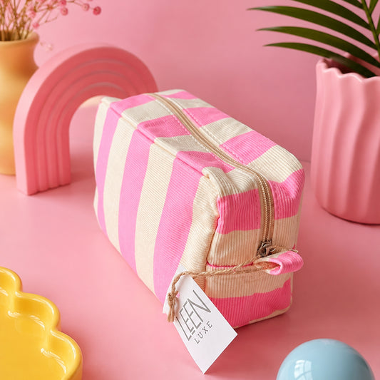 Candy Stripe Pouch (Pink)