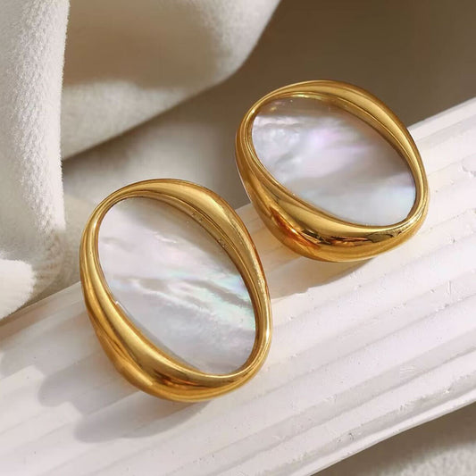 Ivory Halo Studs