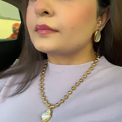 Ivory Halo Studs