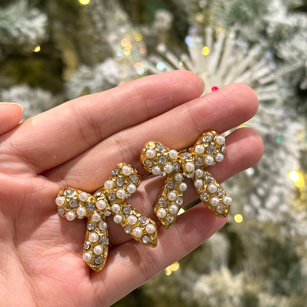 Bow Pearl Earrings