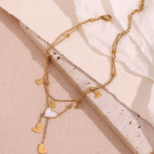 Falling Hearts Anklet