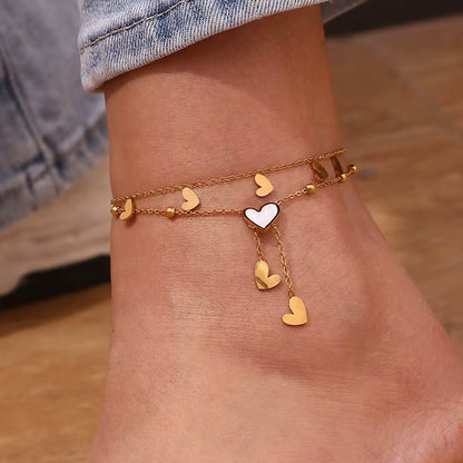 Falling Hearts Anklet