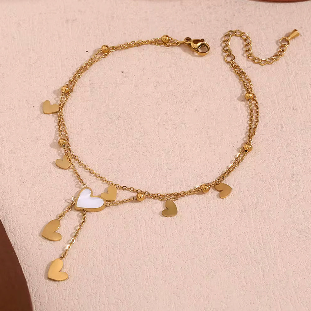 Falling Hearts Anklet