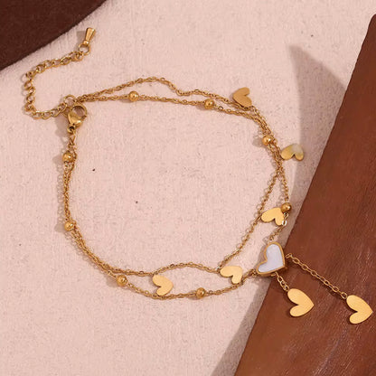 Falling Hearts Anklet