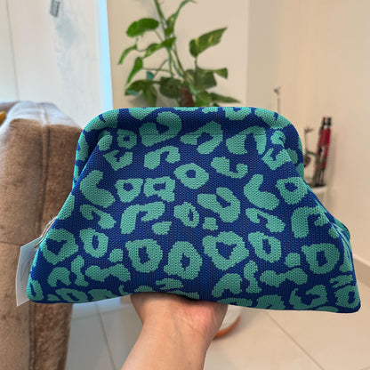 Leopard Collection Pouch ( Aqua Night )