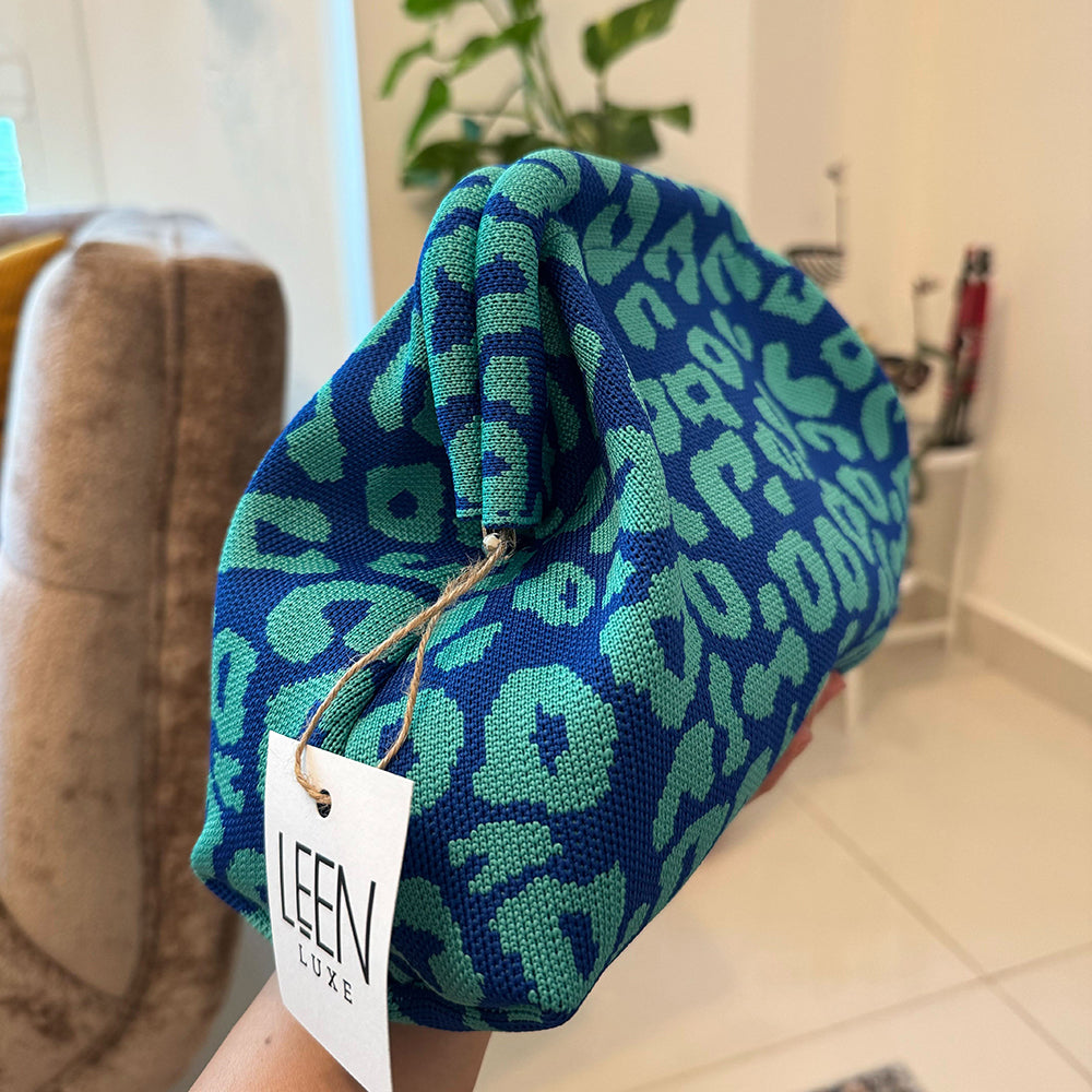 Leopard Collection Pouch ( Aqua Night )