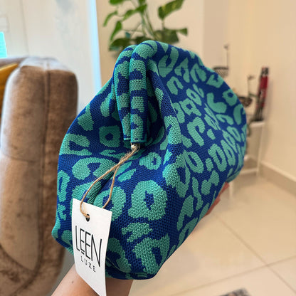 Leopard Collection Pouch ( Aqua Night )