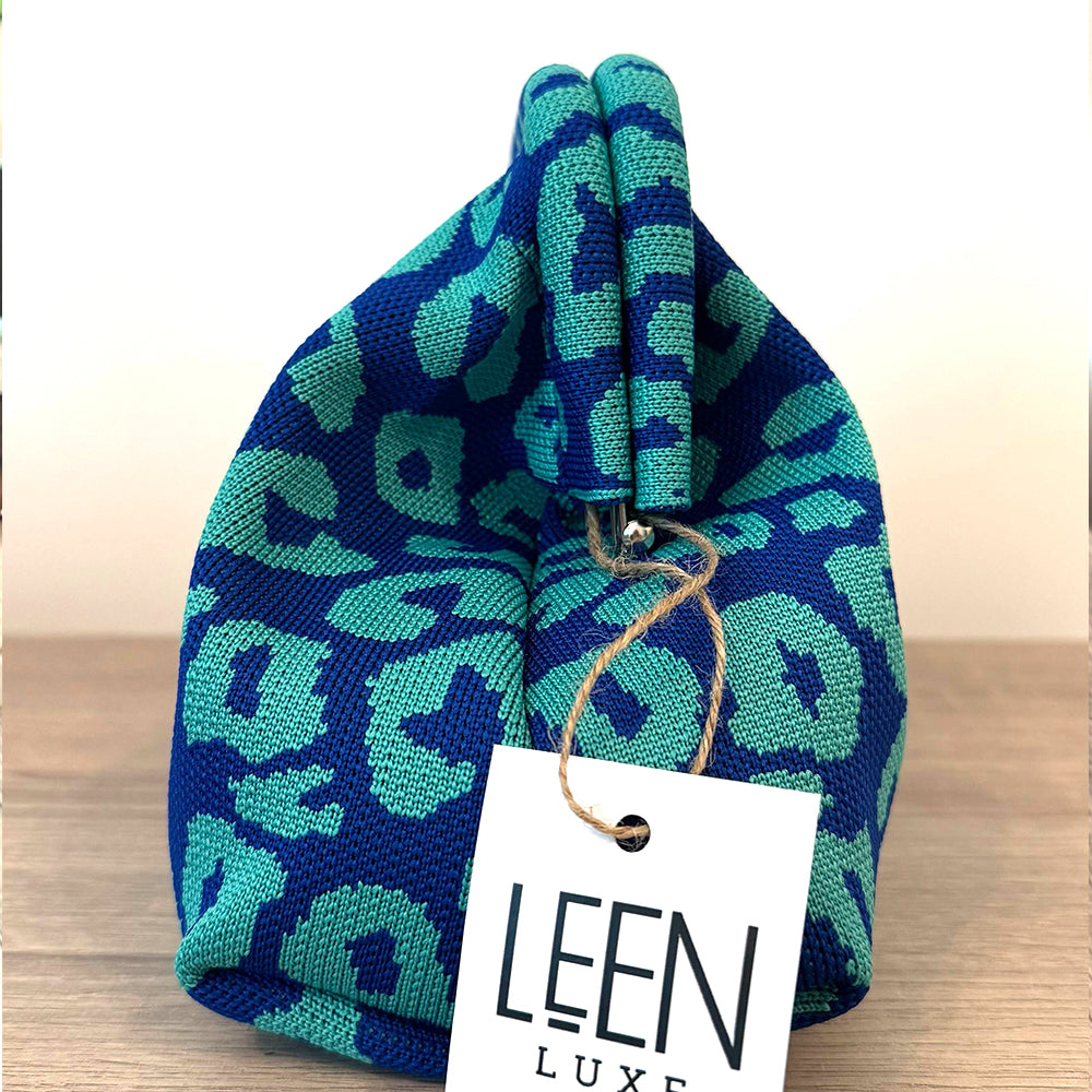 Leopard Collection Pouch ( Aqua Night )