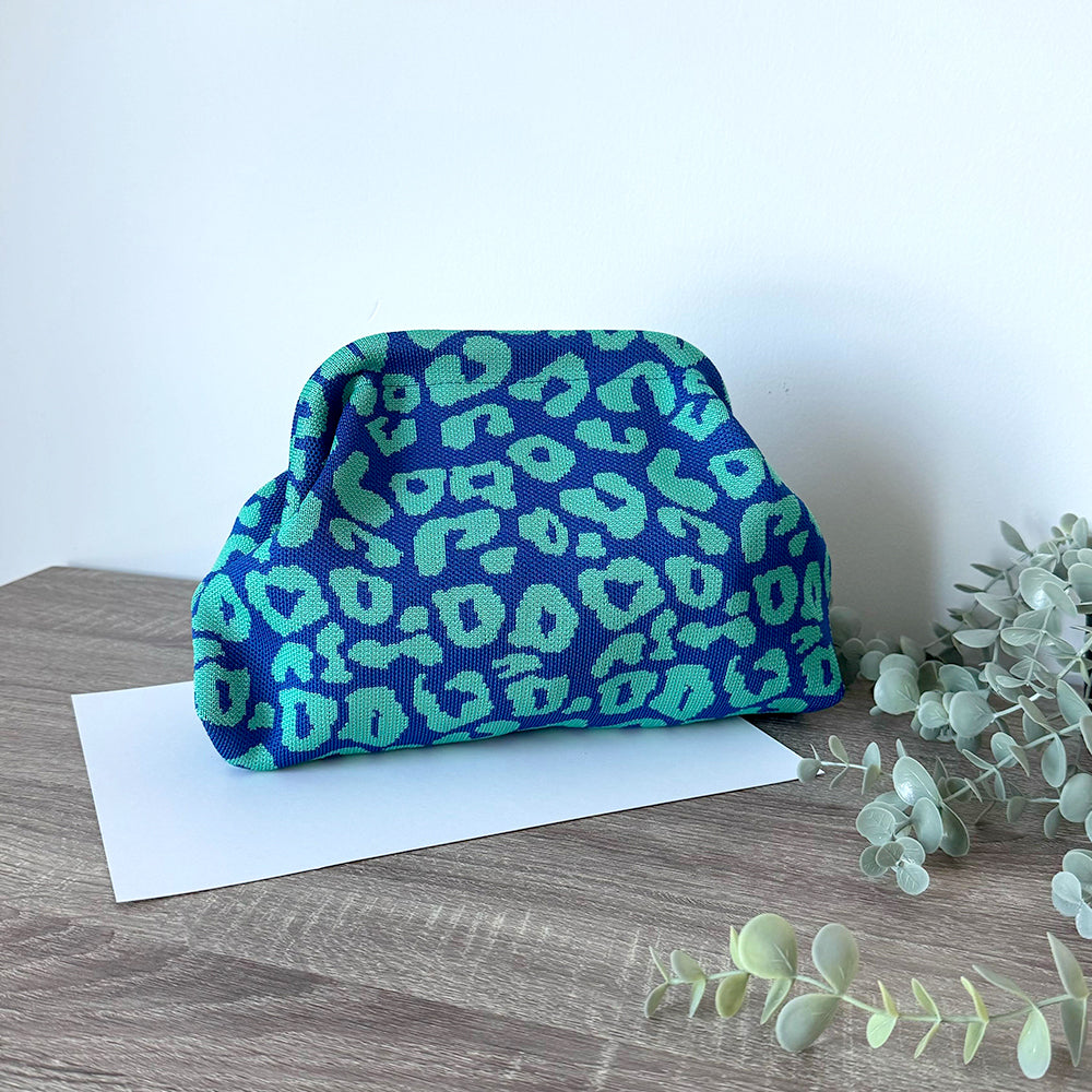 Leopard Collection Pouch ( Aqua Night )