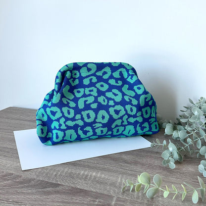 Leopard Collection Pouch ( Aqua Night )