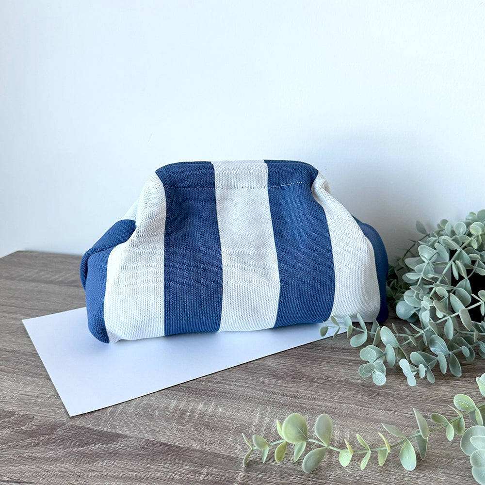 Harbor Stripe Pouch ( Blue n White)