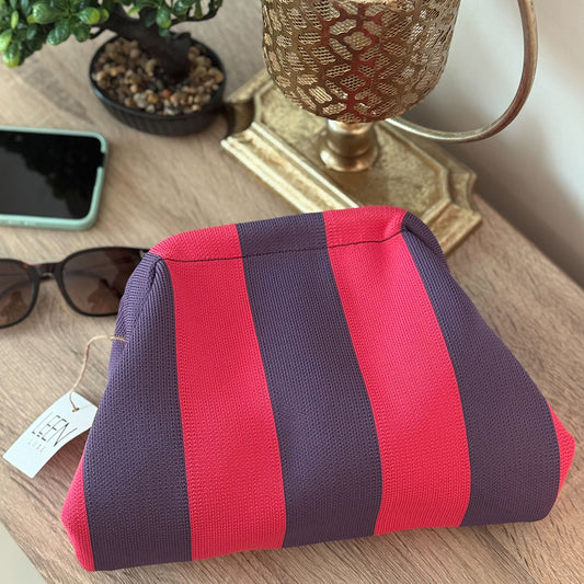 Harbor Stripe Pouch ( Cotton Candy)