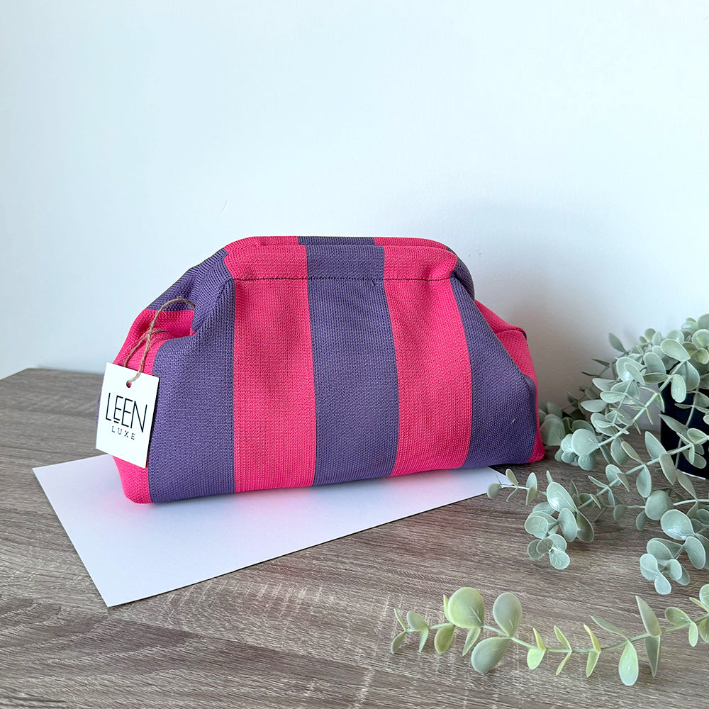 Harbor Stripe Pouch ( Cotton Candy)
